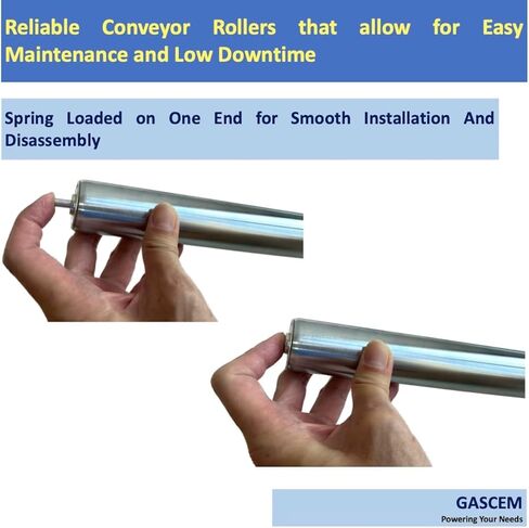 عبوة من 4 بكرات طويلة | بكرات ناقلة بطول 16 بوصة وقطر 1.5 بوصة | الصلب المجلفن | دعم متعدد الاستخدامات للحوامل الدوارة والأعمال الخشبية والناقلات الأسطوانية in Kuwait