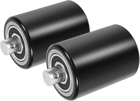 PTH50 Pallet Jack Front Load Wheels Replacement Kit for Crown PTH50 Pallet Jack, Come with Axles, Poly Tread Black with Bearings 20mm in Saudi Arabia