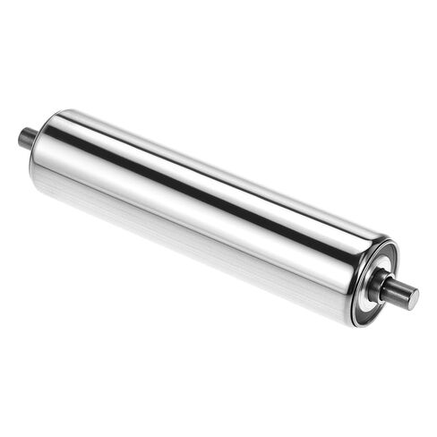 QWORK Conveyor Roller, 2" Diameter x 8" Length, Stainless Steel Gravity Transmission Part with End Caps, for Roller Conveyor Systems, Silver in Saudi Arabia