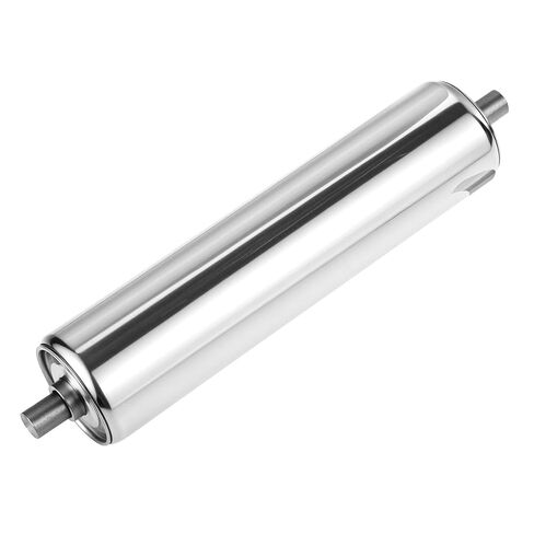 QWORK Conveyor Roller, 2" Diameter x 8" Length, Stainless Steel Gravity Transmission Part with End Caps, for Roller Conveyor Systems, Silver in Saudi Arabia