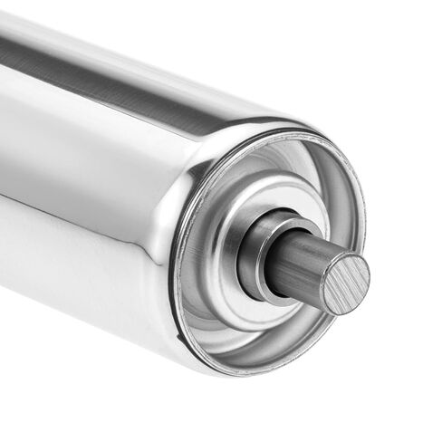 QWORK Conveyor Roller, 2" Diameter x 8" Length, Stainless Steel Gravity Transmission Part with End Caps, for Roller Conveyor Systems, Silver in Saudi Arabia