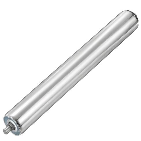 Conveyor Roller 2" Diameter 16" Length, Stainless Steel Gravity Transmission Replacement Part Galvanized End, Silver in Kuwait