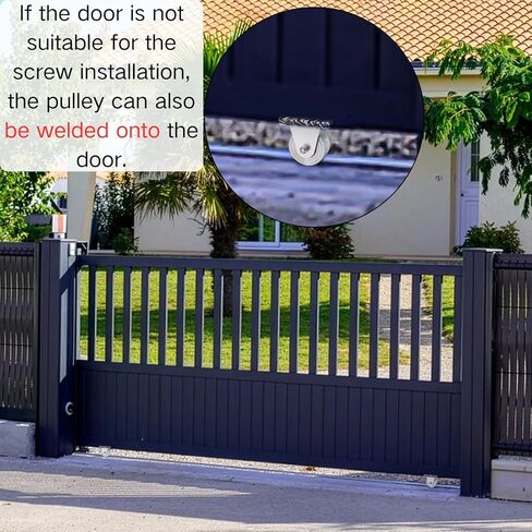 Coloch 4" V Groove Slide Gate Wheel with Dual U-Bolts, Heavy Duty Sliding Gate Wheel with External Mount Bracelet, No Welding Needed for Inverted V-Shape Sliding Rolling Track Gate, Loading 3000lbs in Kuwait