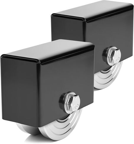 2 Pack 4" V-Groove Slide Gate Wheel with Welded Bracket Box, for Inverted V-Track Sliding Gates, 1 13/16" Width, Heavy-Duty Solid Double Bearings,3500 Lbs Capacity in Kuwait