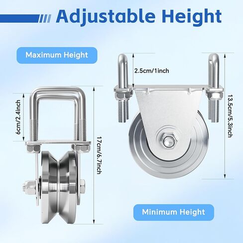 طقم عجلة بوابة منزلقة مقاس 4 بوصات على شكل حرف V، محمل مزدوج محكم الغلق من الفولاذ الصلب شديد التحمل، سعة تصل إلى 3000 رطل، لا يوجد لحام مناسب لبوابات المسار المنزلقة المقلوبة على شكل حرف V in Kuwait