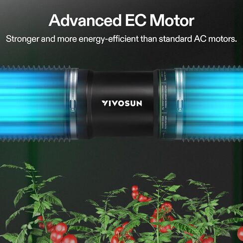 VIVOSUN 4 "مروحة العادم المضمنة ووحدة التحكم في السرعة، ورشة عمل منخفضة الضوضاء 130 CFM مروحة قناة للتهوية HVAC، مروحة معززة للتهوية في خيام النمو والأقبية والحمامات والمطابخ والسندرات والطابعة ثلاثية الأبعاد in Kuwait