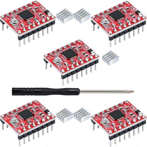 5pcs A4988 Stepper Motor Driver Module with Heat Sink Compatible with 3D Printer Arduino in Kuwait