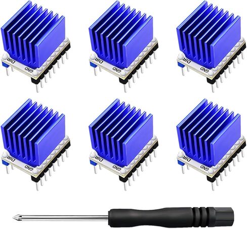 6PCS TMC2208 3D Printer TMC2208 V1.2 Stepper Motor Driver, with Heat Sink Screwdriver for 3D Printer Controller Boards Reprap Ramps1.4 MKS Gen Ender-3 Pro in Saudi Arabia