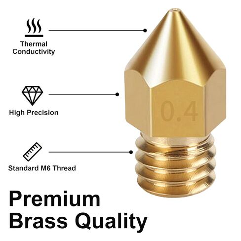 3D Printer Nozzle Kit, 16PCS MK8 Brass Nozzles 0.2/0.4/0.6/0.8/1.0mm with Wrench, Tweezers, Cleaning Needles & Storage Box, Compatible with Ender 3/Pro, CR-10 Series in Saudi Arabia