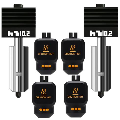 طقم P2S Hotend مكون من قطعتين مع فوهة فولاذية صلبة مثبتة مسبقًا بقطر 0.2 مم لسلسلة Bambu Lab P2S/H2S/H2D Combo/A1 (تتضمن 4 أكمام من السيليكون مع رموز QR) طقم الطارد لملحقات طابعة Bambus ثلاثية الأبعاد. in Kuwait