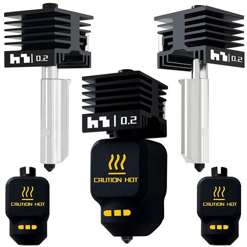 3 عبوات 0.4 مم Hotend لـ P2S/H2S/H2D/A1/A1 رأس طباعة كومبو صغير مجموعة نهاية ساخنة طارد درجة حرارة عالية فوهة فولاذية صلبة قابلة للإزالة غطاء سيليكون سخان بالوعة لطابعة Bambu Lab ثلاثية الأبعاد in Saudi Arabia