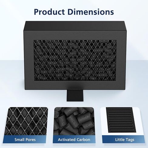 2 Pack Activated Carbon Air Filter Cartridge for Bamboo Lab X1/X1C/P1P/P1S 3D Printer, Replacement Carbon Filters for VOCs PM2.5 Odors, Black in Kuwait