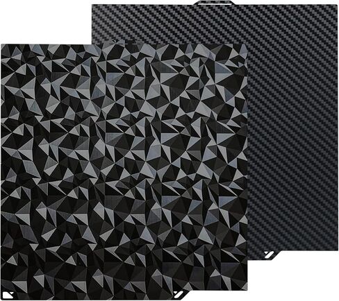 257x257mm PET PEO Double Side Build Plate for Bambu Lab P2S/X1C/X1/X1E/P1P/P1S/A1, Smooth Diamond PEO+Carbon Fiber PET Spring Steel Sheet Plate for Bambu Labs 3D Printer in Kuwait