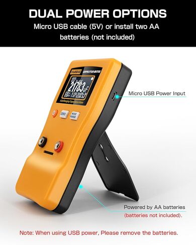 جهاز اختبار المكثفات الرقمية CapMaster 470F مع تقدير ESR، مقياس السعة 0.01pF-470F لإصلاح التدفئة والتهوية وتكييف الهواء والأجهزة، ±1%-±12% دقة، نطاق تلقائي in Kuwait