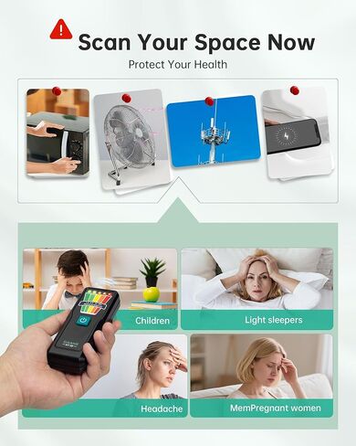 ERICKHIL Handheld EMF Meter, 5-Level LED Alerts,Ghost Hunting Equipmen for Paranormal Investigations, 30Hz–20kHz Wide Range Ghost Detector,Pocket-Size EMF Reader in Kuwait