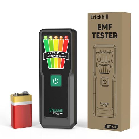 ERICKHIL Handheld EMF Meter, 5-Level LED Alerts,Ghost Hunting Equipmen for Paranormal Investigations, 30Hz–20kHz Wide Range Ghost Detector,Pocket-Size EMF Reader in Kuwait