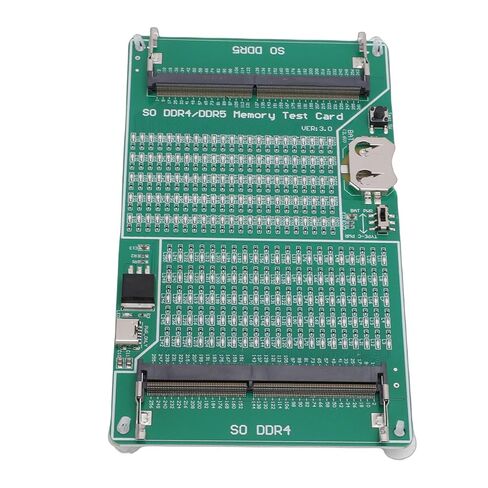 جهاز اختبار ذاكرة DDR4 DDR5 مع ضوء، بطاقة اختبار ذاكرة الوصول العشوائي DDR4 مناسبة للكمبيوتر المحمول وخادم سطح المكتب، استكشاف أخطاء الأجهزة وإصلاحها بسهولة، طاقة البطارية أو كابل النوع C in Saudi Arabia
