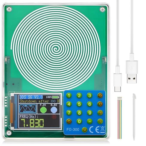 0.01 to 200000Hz Adjustable Schumann Resonance Generator Ultra Low Frequency Generator Resonator Sound Frequency Machine with USB and Acrylic Case for Sleep, Yoga, Meditation, Stress Relief in Kuwait
