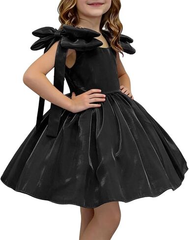 KLFFLGID Baby Girl Sequins Bowknot Butterfly Dress Infant Toddler Tutu Flower Girls Wedding Birthday Party Dresses in Kuwait