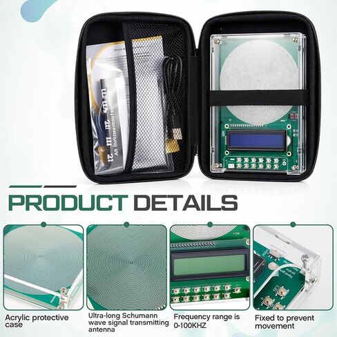 Adjustable Schumann Sine Wave Resonance Generator Ultra Low Frequency Generator Sound Frequency Machine with USB and Acrylic Case(0.1hz-100khz Set) in Saudi Arabia