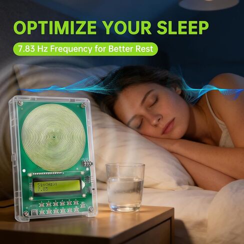 Frequency Generator for Healing | 7.83Hz Schumann Resonance Frequency Generator | Adjustable 0.01Hz–200kHz Sound Therapy Device with Acrylic Case for Sleep, Meditation & Relaxation in Kuwait