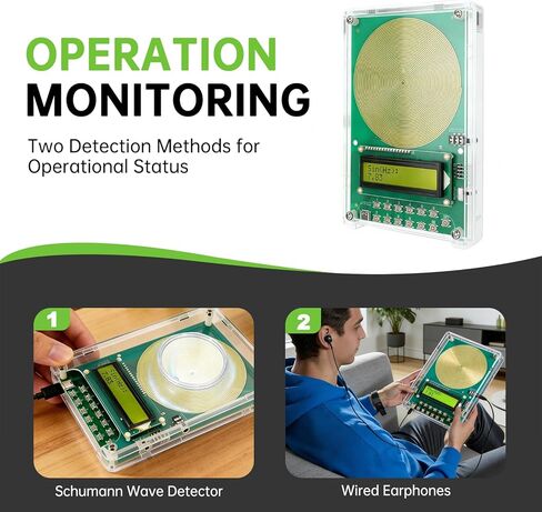 Frequency Generator for Healing | 7.83Hz Schumann Resonance Frequency Generator | Adjustable 0.01Hz–200kHz Sound Therapy Device with Acrylic Case for Sleep, Meditation & Relaxation in Kuwait