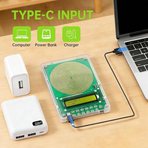 Frequency Generator for Healing | 7.83Hz Schumann Resonance Frequency Generator | Adjustable 0.01Hz–200kHz Sound Therapy Device with Acrylic Case for Sleep, Meditation & Relaxation in Kuwait