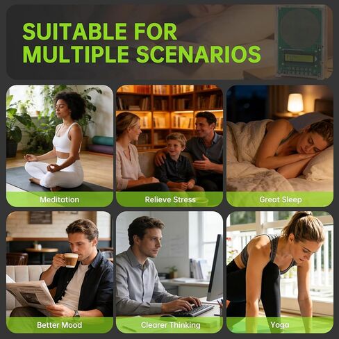 Frequency Generator for Healing | 7.83Hz Schumann Resonance Frequency Generator | Adjustable 0.01Hz–200kHz Sound Therapy Device with Acrylic Case for Sleep, Meditation & Relaxation in Kuwait