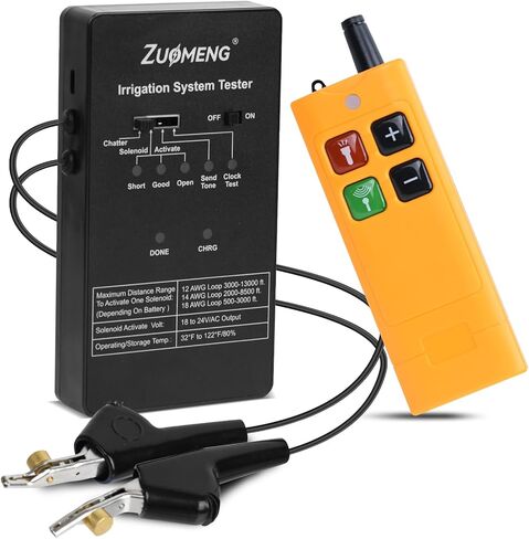 Irrigation System Tester, Sprinkler Valve Locator, 4 Modes including Solenoid Activator, Wire Tracer, Audio Probe, Clock Test, with LED Indicators, Built-in Flashlight, Type-C Rechargeable in Saudi Arabia