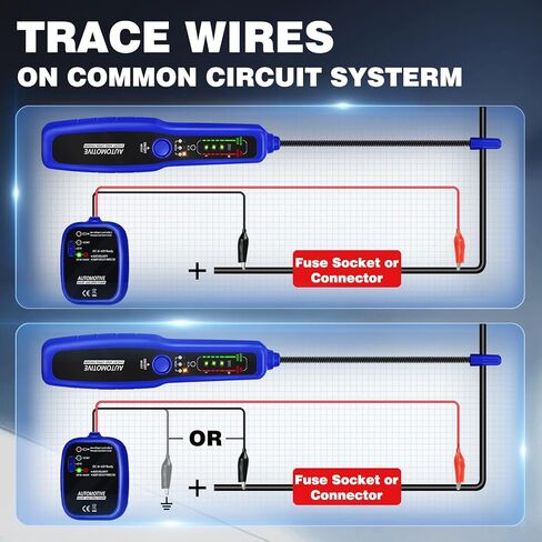 جهاز تتبع أسلاك السيارات الكهربائية المفتوحة والقصيرة، جهاز اختبار الدائرة الكهربائية، جهاز كشف الأعطال، عدة مسبار كابل الحبر، اختبار استمرارية تعقب الأسلاك لتيار مستمر 6-42 فولت in Kuwait