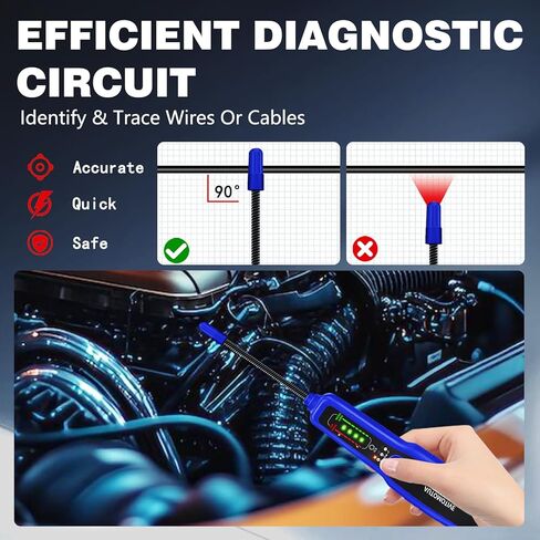 جهاز تتبع أسلاك السيارات الكهربائية المفتوحة والقصيرة، جهاز اختبار الدائرة الكهربائية، جهاز كشف الأعطال، عدة مسبار كابل الحبر، اختبار استمرارية تعقب الأسلاك لتيار مستمر 6-42 فولت in Kuwait
