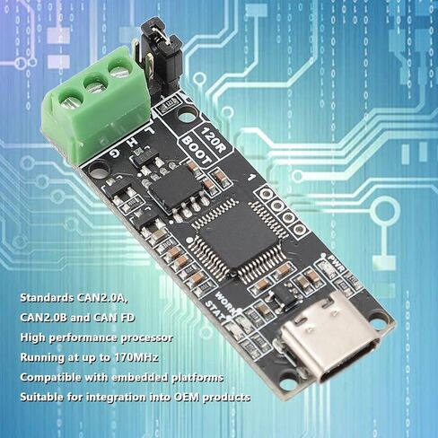 دعم محول وحدة تحليل CANable 2.0 USB إلى CAN، معالج ARM Cortex M4 عالي الأداء، متوافق مع المنصات القائمة على ARM لـ RasPi، in Kuwait