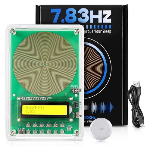 0.01Hz-200kHz Adjustable Frequency Generator for Healing Schumann Sine Waves Resonance Generator 7.83Hz Ultra Low Frequency Generator Resonator with Acrylic Case in Kuwait