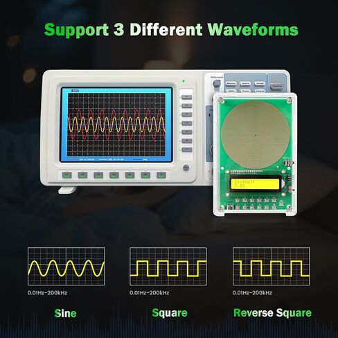 0.01Hz-200kHz Adjustable Frequency Generator for Healing Schumann Sine Waves Resonance Generator 7.83Hz Ultra Low Frequency Generator Resonator with Acrylic Case in Kuwait
