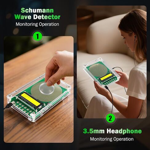 0.01Hz-200kHz Adjustable Frequency Generator for Healing Schumann Sine Waves Resonance Generator 7.83Hz Ultra Low Frequency Generator Resonator with Acrylic Case in Kuwait
