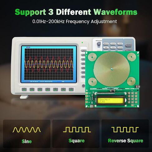 مولد تردد قابل للتعديل للشفاء | مولد نبض الرنين شومان 7.83 هرتز أجهزة تردد الصوت لموجة جيبية طبيعية لعلاج النوم (0.01 هرتز-200000 هرتز) in Kuwait