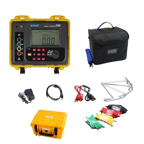 ETCR3100C Soil Resistivity Tester 2, 3, 4‑Wire Digital Ground Resistance Meter Earth Resistance Tester Earth Voltage Tester IP65 Protective Shell 0.00Ω-30.00KΩ /0.00Ωm-9000kΩm /AC 0-600V in Saudi Arabia