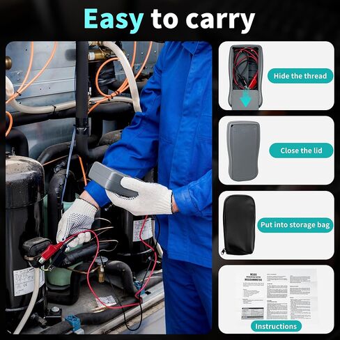 جهاز اختبار مقاومة العزل M500 Megohmmeter متوافق مع Supco M500 Megohmmeter، يقيس 20-1000 ميغا أوم عند 500 فولت مع مؤشرات LED واضحة للكشف السريع عن الأخطاء مع حقيبة حمل ناعمة in Kuwait