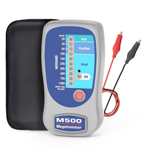 M500 Megohmmeter Tester | Professional HVAC Compressor & Electrical Insulation Tester | Industrial Measuring Instrument for Furniture Maintenance in Saudi Arabia