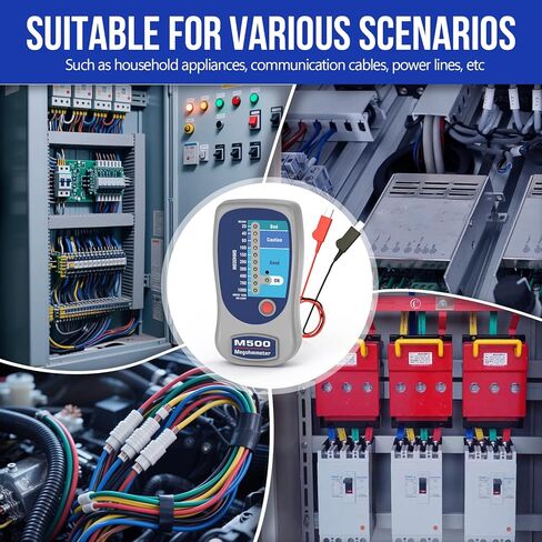 M500 Megohmmeter Tester | Professional HVAC Compressor & Electrical Insulation Tester | Industrial Measuring Instrument for Furniture Maintenance in Saudi Arabia