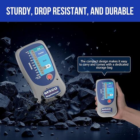 M500 Megohmmeter Tester | Professional HVAC Compressor & Electrical Insulation Tester | Industrial Measuring Instrument for Furniture Maintenance in Saudi Arabia