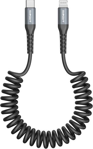 Sunguy USB C إلى كبل البرق [1.3ft-3ft] ، 2 حزمة MFI معتمدة USB-C مع كابل Lightning للسيارة ، سلك شاحن iPhone متوافق مع iPhone 14/13/12/11 PRO MIX MINI XS XR SE IPAD/CARPAD in Saudi Arabia