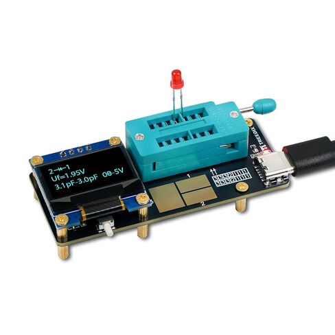 GM328 Transistor Tester – Mosfet Transistor Capacitor Tester, LCR/ESR Meter, SMD Electronic Component Tester for Diode/MOSFET/Capacitor/Resistor (PNP/NPN/Triode/Zener) in Saudi Arabia