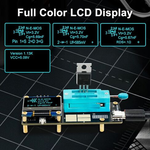 GM328 Transistor Tester – Mosfet Transistor Capacitor Tester, LCR/ESR Meter, SMD Electronic Component Tester for Diode/MOSFET/Capacitor/Resistor (PNP/NPN/Triode/Zener) in Saudi Arabia