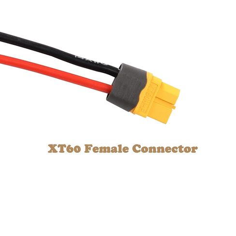 كابل XT60 أنثى إلى التمساح، كابل موصل XT60 مع مشبك بطارية ومشبك بطارية لمحطة الطاقة - 53 سم in Saudi Arabia