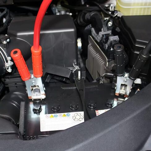 4-Pack Large Size Insulated Alligator Clips Electrical, 500A Spring Loaded Battery Charger Clamps for Car/Truck Battery & Industrial Electric Testing (Black and Red) in Kuwait