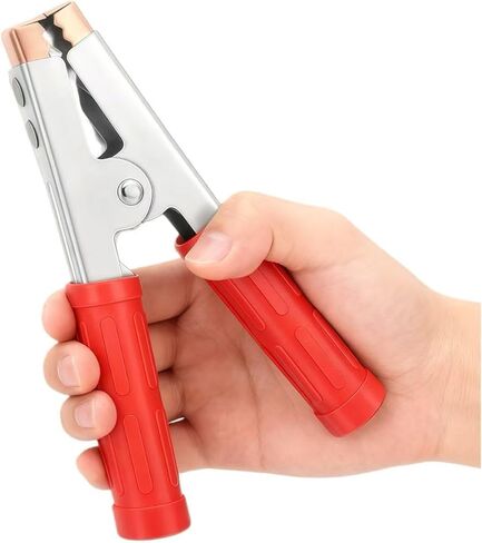 4-Pack Large Size Insulated Alligator Clips Electrical, 500A Spring Loaded Battery Charger Clamps for Car/Truck Battery & Industrial Electric Testing (Black and Red) in Kuwait