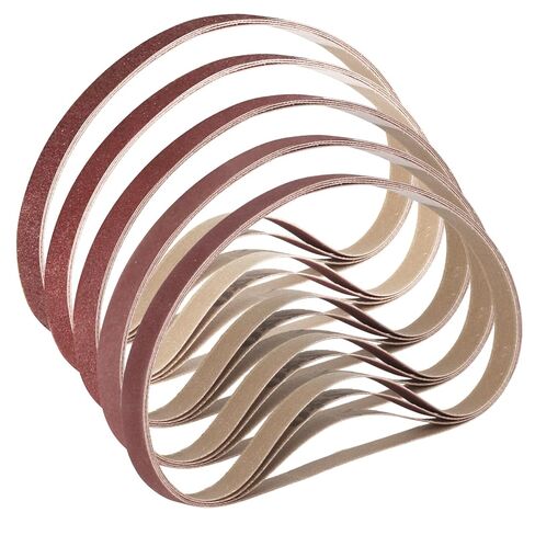 1/2 x 18 Inch Sanding Belts, 20 Pack, 4 Each of 60/80/120/180/240 Grits, Premium Aluminum Oxide Air Belt Sander Belts Assorted for Woodworking, Metal Working and Rust Removal in Kuwait