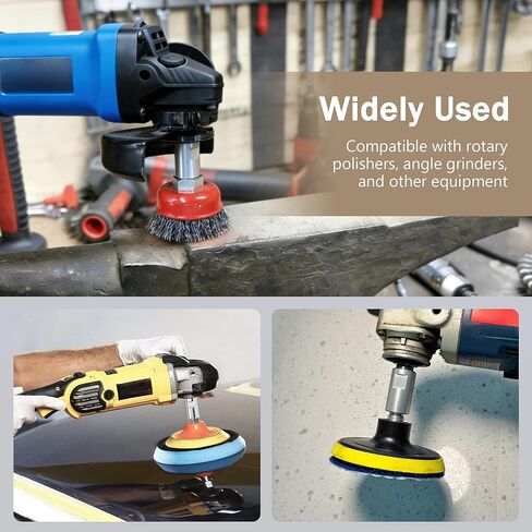 موسع مجرى الهواء، عمود تمديد عجلة تلميع مجرى الهواء، محول ممتد 5/8 بوصة - 11 خيط، ملحقات طاحونة زاوية عالمية، لمجموعة تلميع عجلات الألومنيوم - مجموعة واحدة in Kuwait