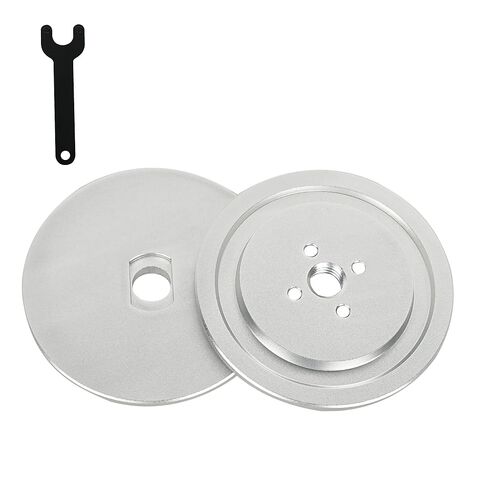 شفة أمان ذاتية التثبيت من الألومنيوم لعجلات تلميع مجرى الهواء بلوحة مركزية مقاس 3 بوصات و5/8 بوصة - 11 أداة ملولبة، مجموعة شفة أمان قابلة للإدراج سريعة التمركز in Kuwait